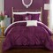 Chic Home Hilton 10 Piece Comforter Set Floral Pinch Pleated Ruffled Designer Embellished Bed in a Bag Bedding